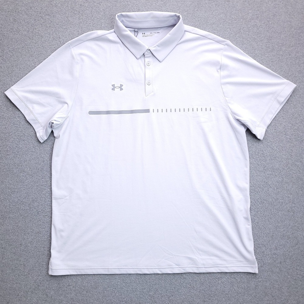 Under Armour Polo Shirt XXL Steph Curry UA Vanish Gray HeatGear Loose Golf Mens